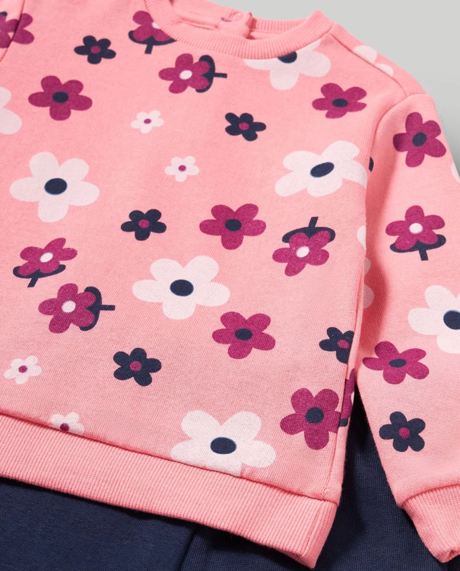 Blukids Newborn Cotton Jogging Set - Soft Sweatshirt & Pants Outfit for Babies