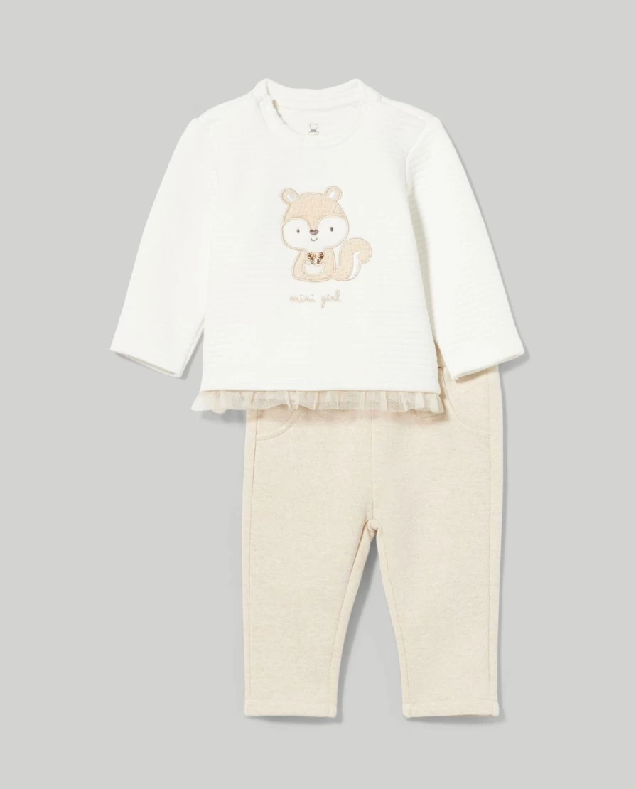 Blukids Newborn Jogging Set with Matelasse Shirt - Soft Baby Boy & Girl Outfit