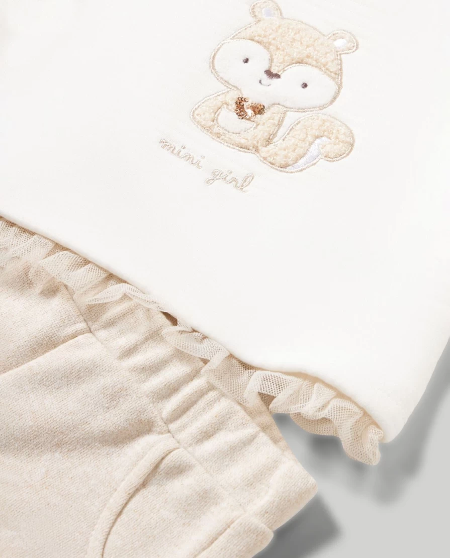 Blukids Newborn Jogging Set with Matelasse Shirt - Soft Baby Boy & Girl Outfit