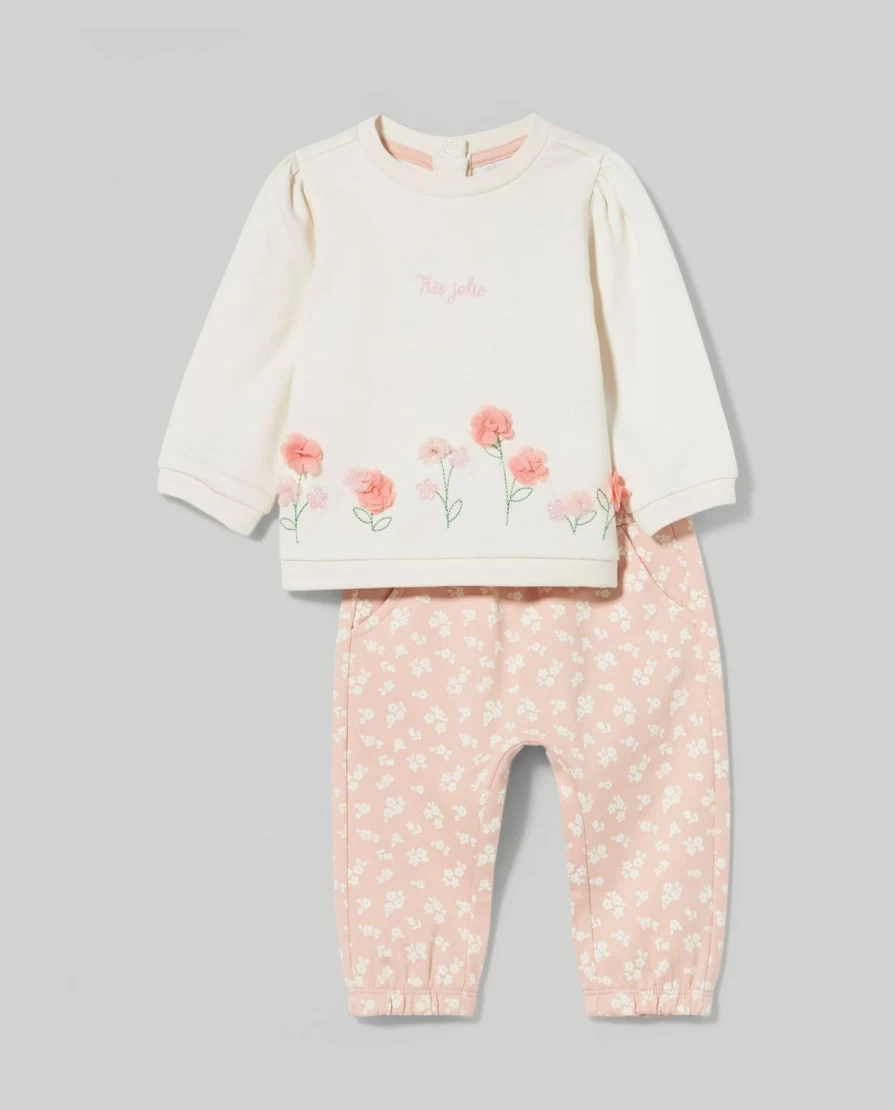 Blukids Newborn Pure Cotton Jogging Set - Soft Baby Sweatshirt & Pants Outfit