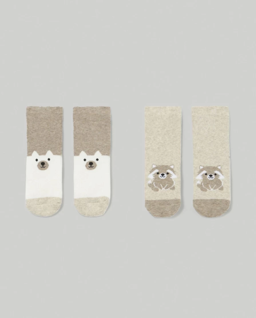 Blukids Newborn Cotton Blend Socks Pack of 2 - Soft Baby Socks for Infants