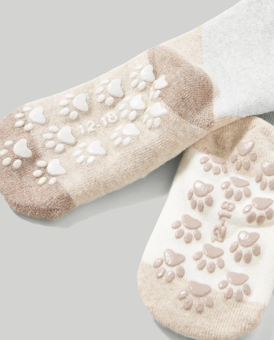 Blukids Newborn Cotton Blend Socks Pack of 2 - Soft Baby Socks for Infants