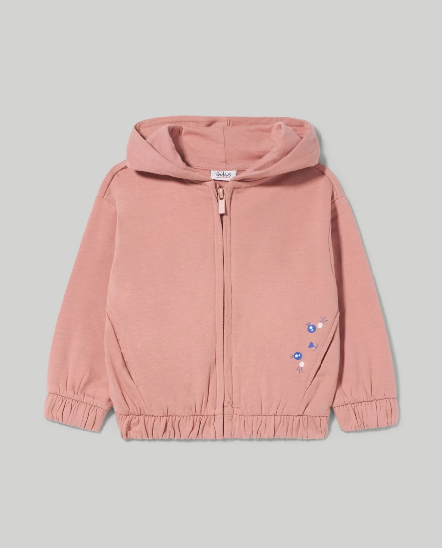 Blukids Newborn Cotton Hooded Sweatshirt for Baby Girls - Soft & Comfortable
