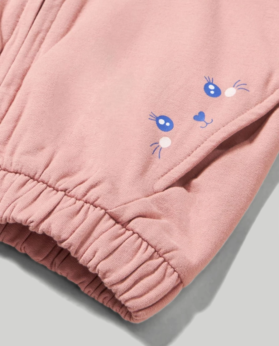 Blukids Newborn Cotton Hooded Sweatshirt for Baby Girls - Soft & Comfortable