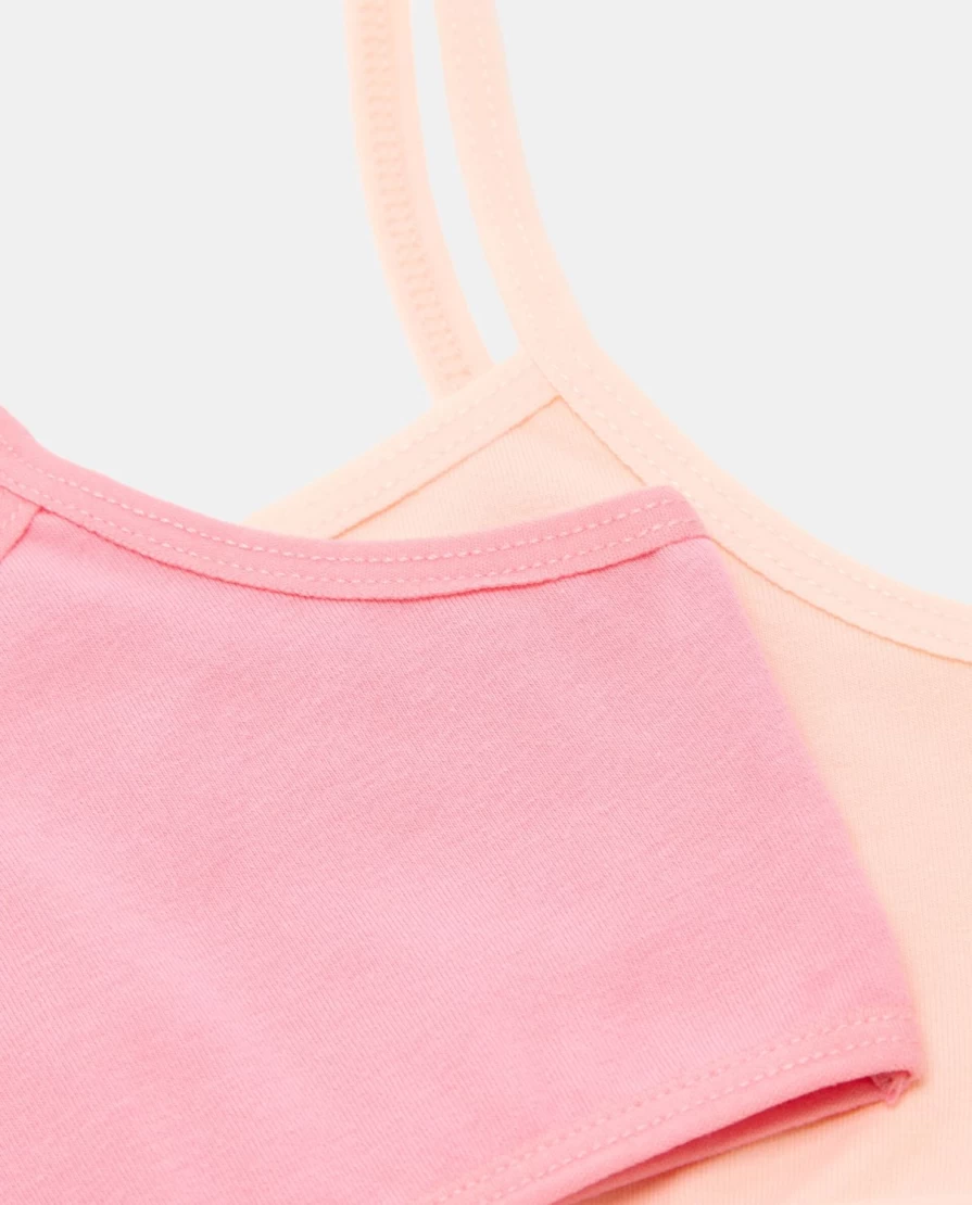 Blukids Youth Pack of 2 Comfortable Bandeau Bras for Girls - Soft & Stretchy