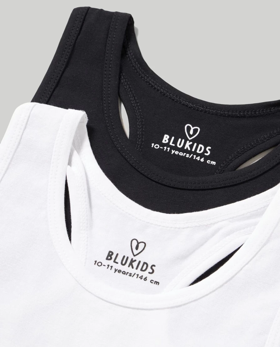 Blukids Youth Girls Sports Bra 2-Pack - Comfortable Athletic Bras for Active Teens
