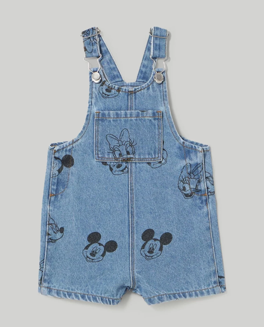 Blukids Newborn Baby Girl's Soft Pure Cotton Denim Overalls