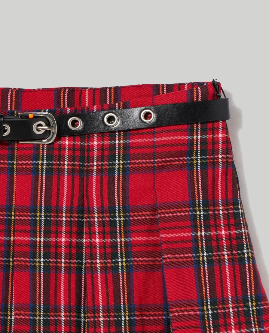 "Blukids Youth Checked Pleated Skirt for Girls – Stylish and Comfortable"
