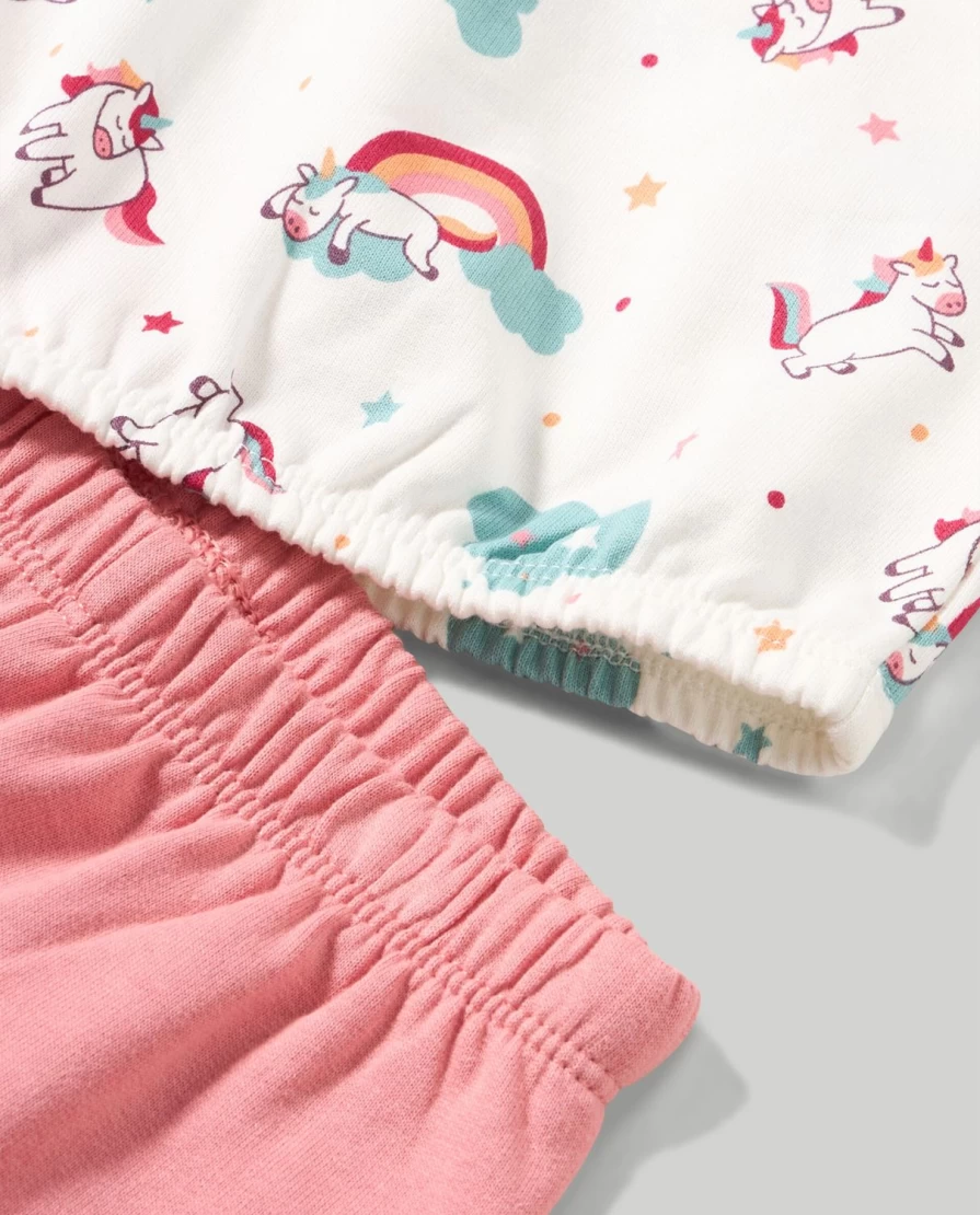 Blukids Newborn Baby Girls' Long Pajamas - 100% Pure Cotton Soft Sleepwear