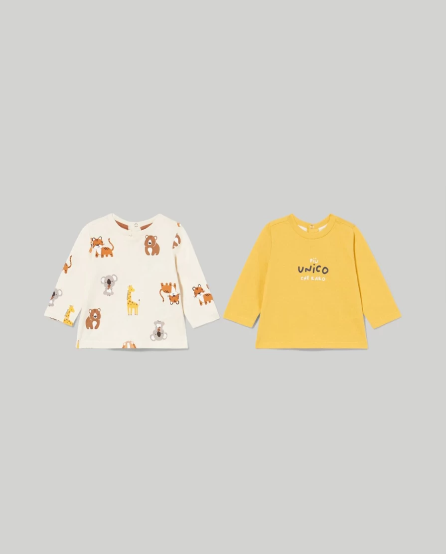 "Blukids Newborn 2-Pack 100% Pure Cotton Jersey T-Shirts for Babies"