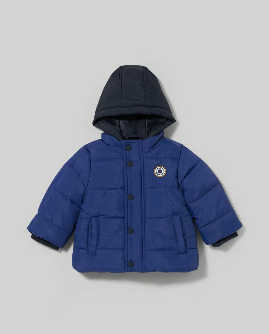 "Blukids Newborn Baby Hooded Padded Jacket – Warm & Cozy Winter Outerwear"
