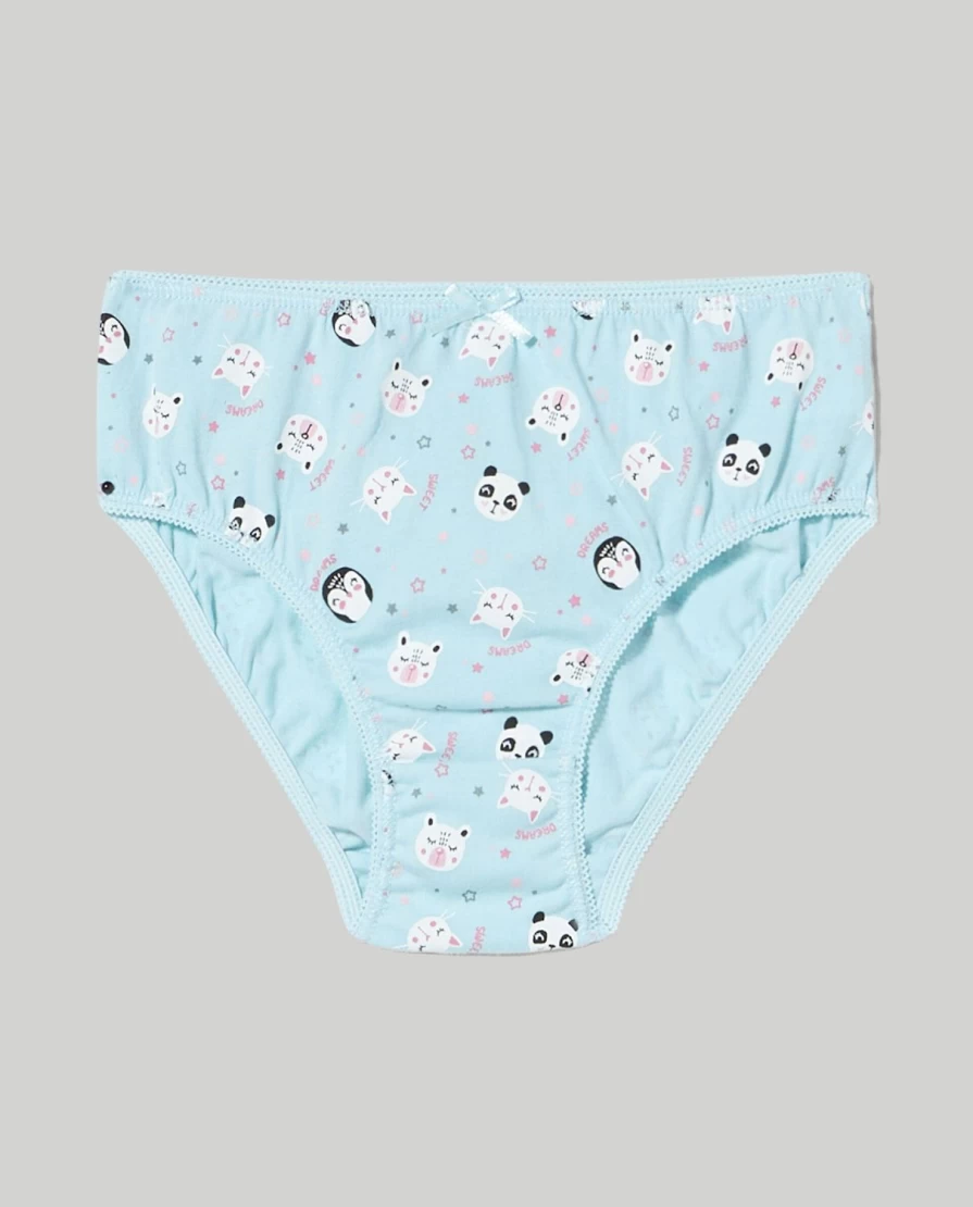 Blukids 5-Pack Girls Cotton Underwear for Children - Comfortable Kids Briefs
