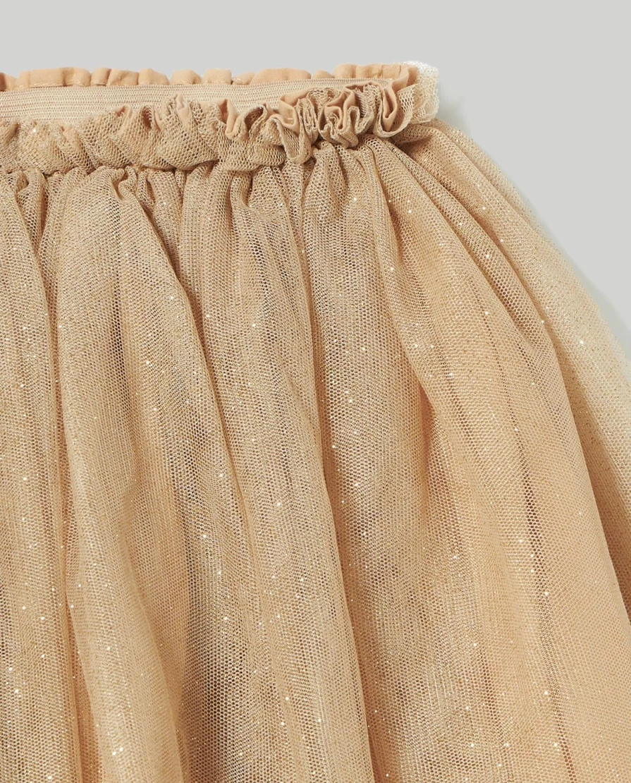 Blukids Girls Sparkle Tulle Skirt with Glitter - Children's Party Tutu Dress