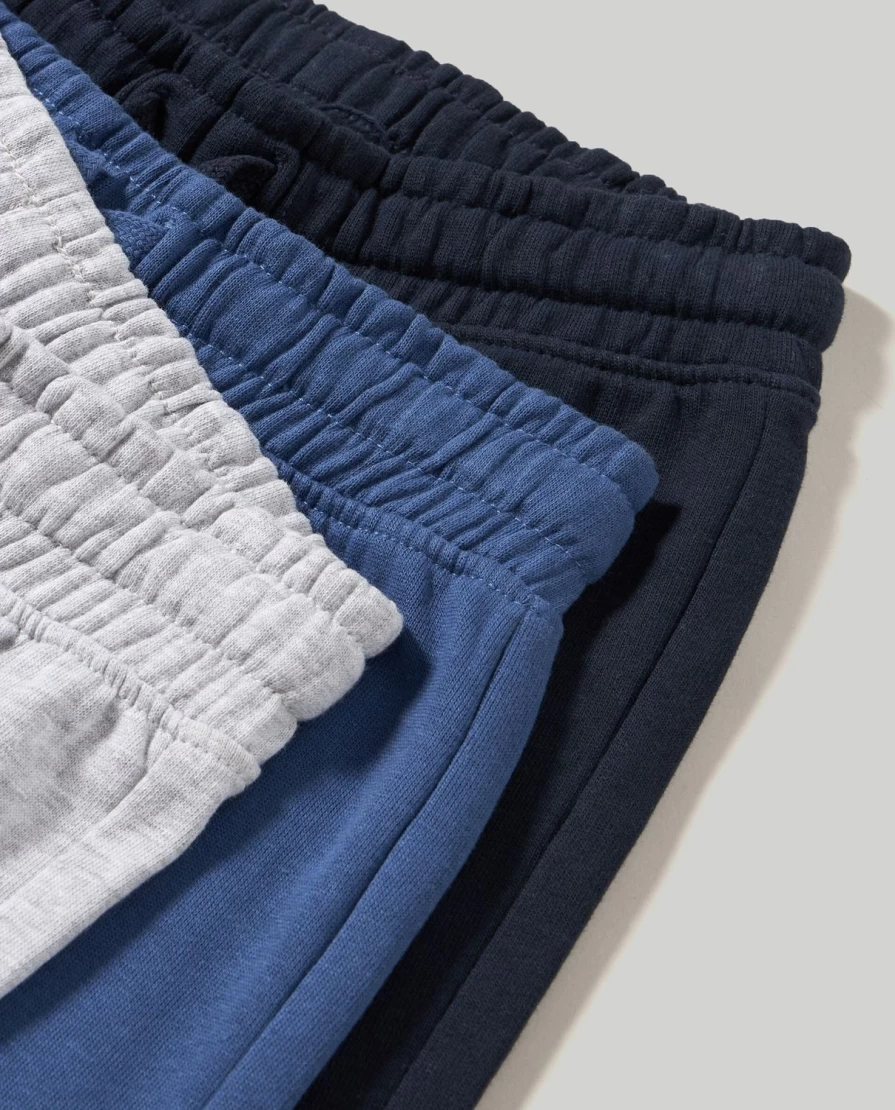 "Blukids 3-Pack Boys' Cotton Joggers - Comfortable Kids' Athletic Pants"