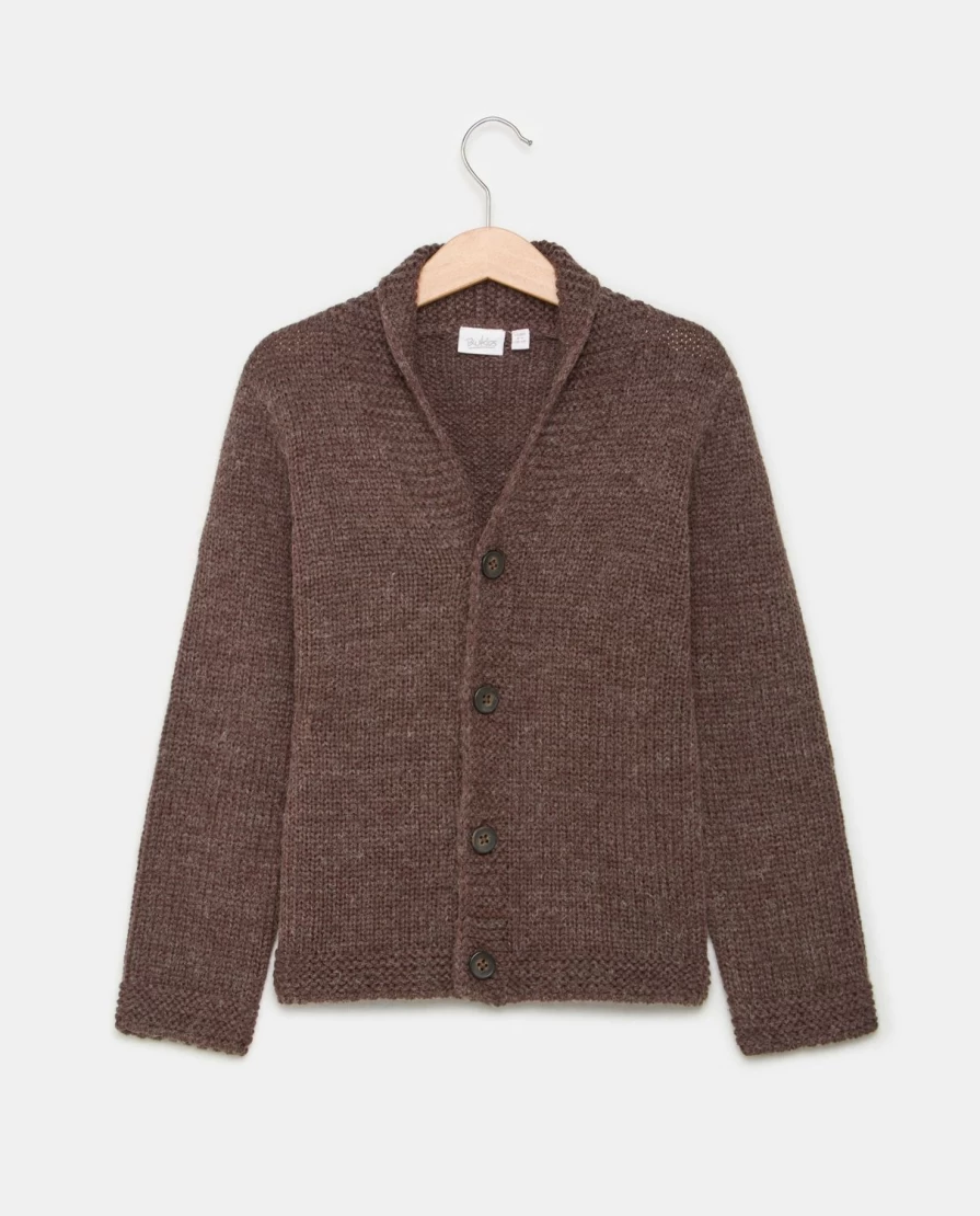 "Blukids Boys' Wool Blend Button Cardigan for Children – Cozy Kids Sweater"