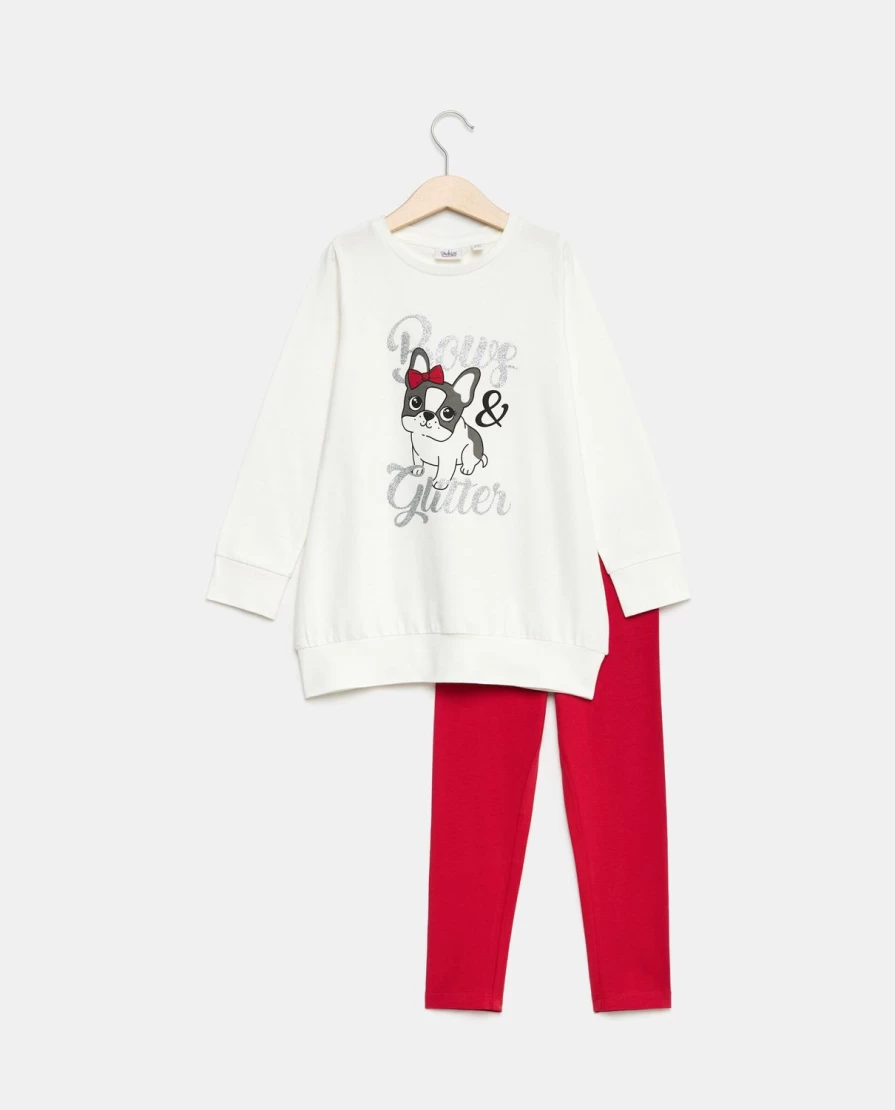 "Blukids Girls' Comfortable Stretch Cotton Jogging Set for Children – Soft & Stylish Activewear"