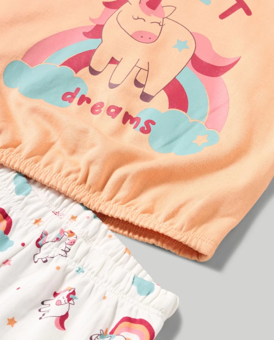 Blukids Newborn Baby Girls' Long Pajamas - 100% Pure Cotton Soft Sleepwear