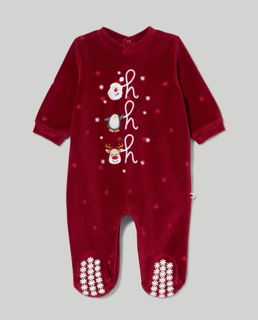 "Blukids Baby Christmas Embroidered Onesie - Festive Newborn Holiday Outfit"