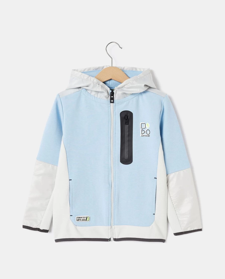 Blukids Kids Cotton Blend Zip-Up Hooded Sweatshirt for Boys and Girls