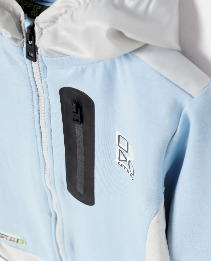Blukids Kids Cotton Blend Zip-Up Hooded Sweatshirt for Boys and Girls