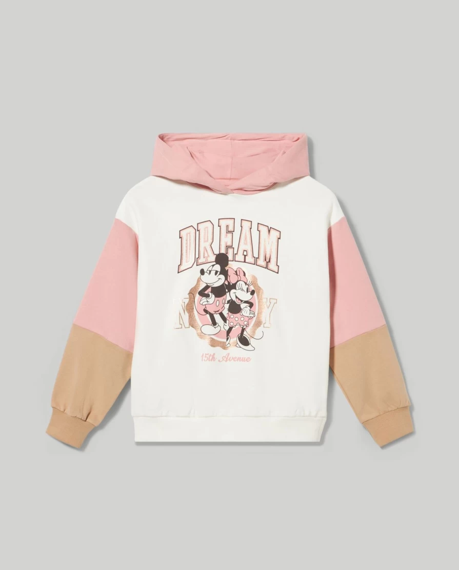 Blukids Youth Cotton Hooded Sweatshirt With Disney Print For Girls