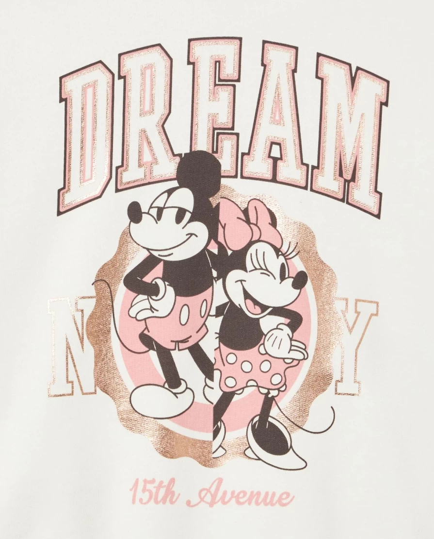 Blukids Youth Cotton Hooded Sweatshirt With Disney Print For Girls