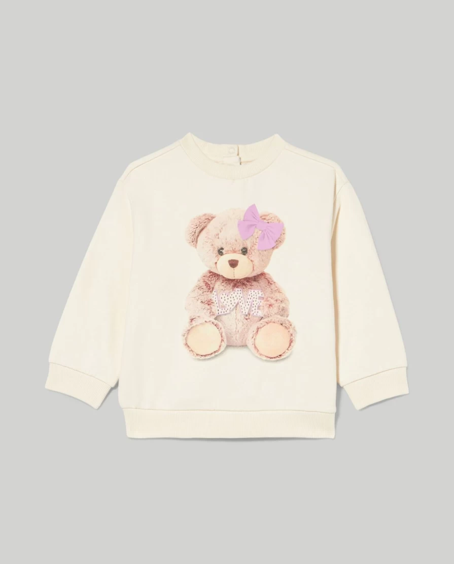 Blukids Newborn Stretch Cotton Sweatshirt with Adorable Baby Print - Soft & Comfortable Infant Pullover