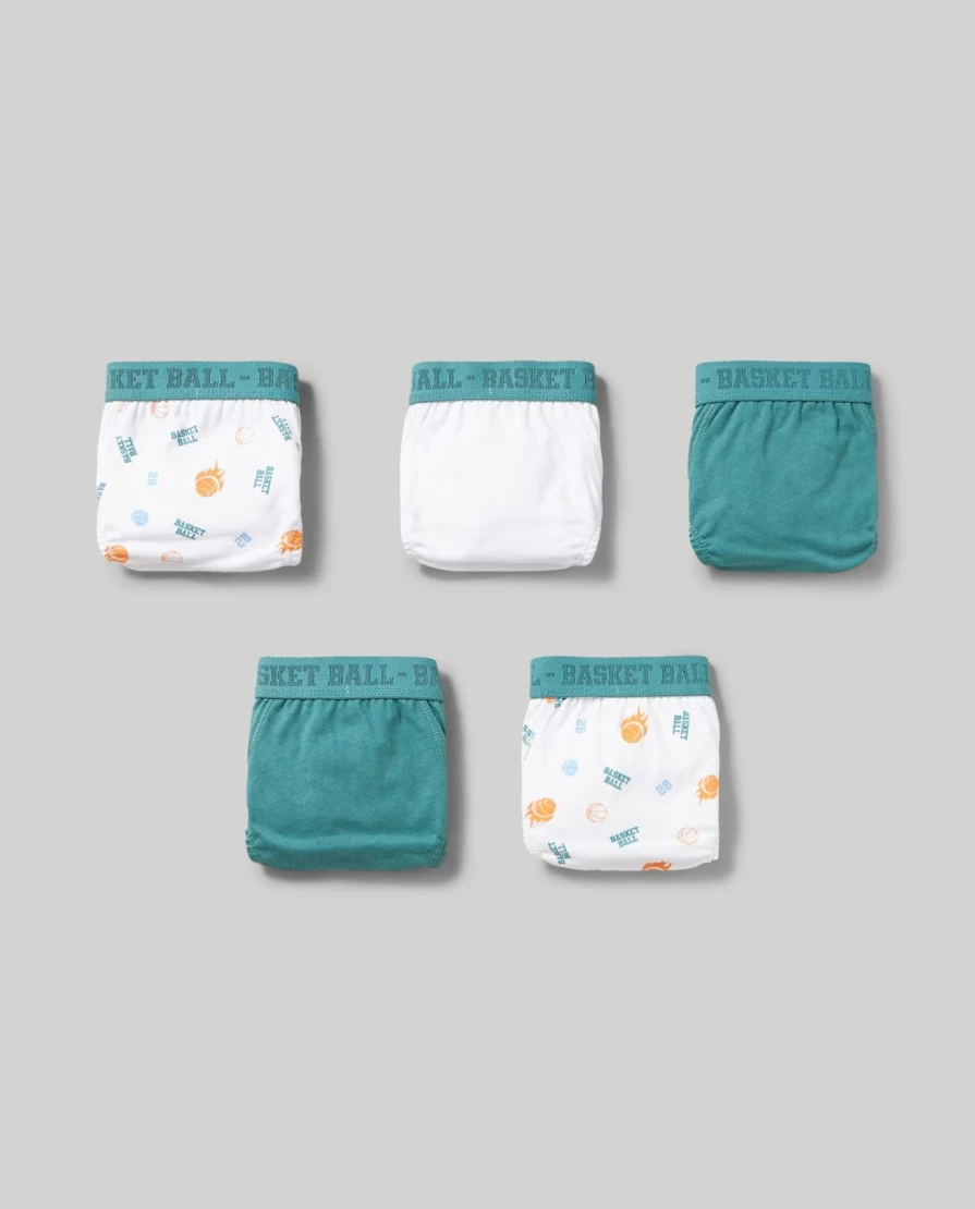 "Blukids Youth 5-Pack Pure Cotton Boys Briefs – Soft Comfort Underwear"