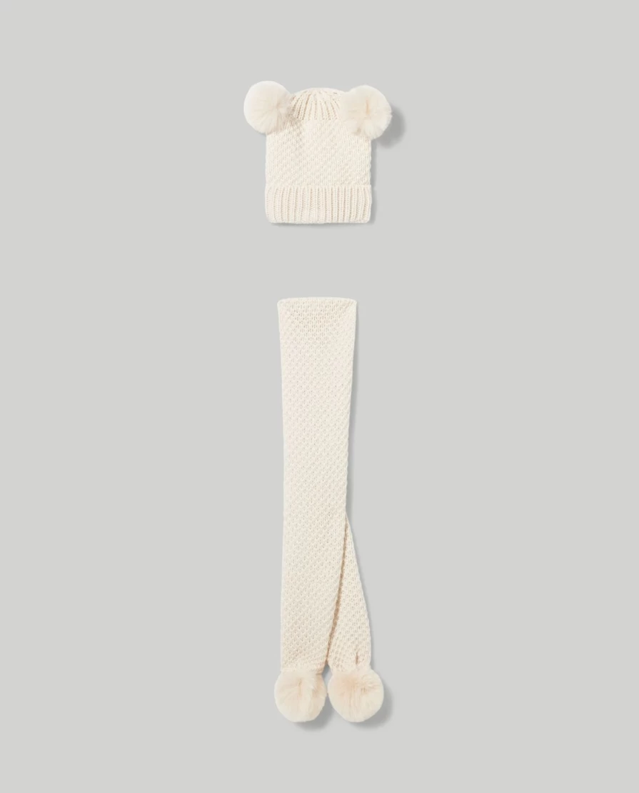 Blukids Children's Tricot Hat and Scarf Set - Warm Winter Knit Accessories for Kids