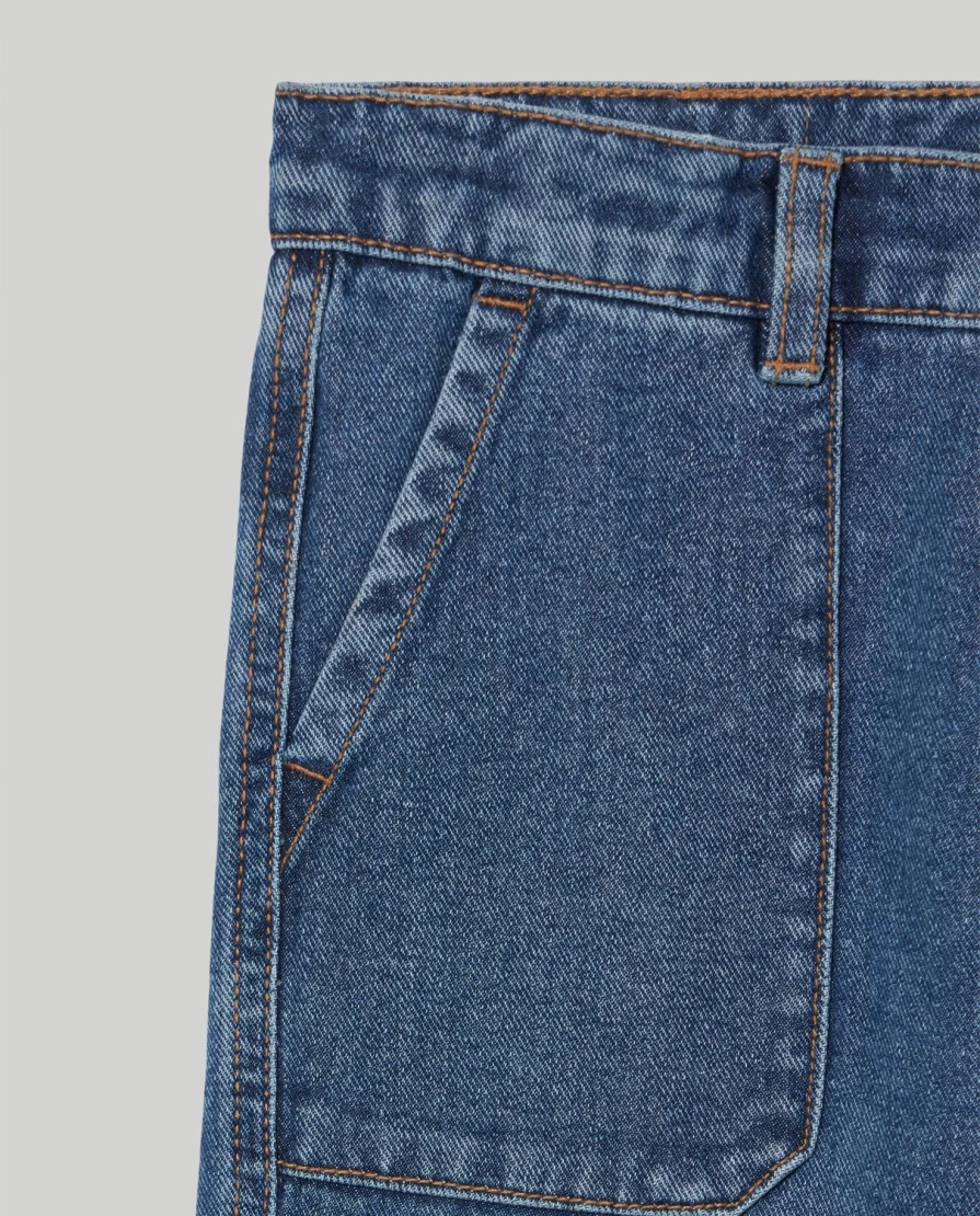 "Blukids Youth Stretch Cotton Cargo Fit Denim Jeans for Girls"