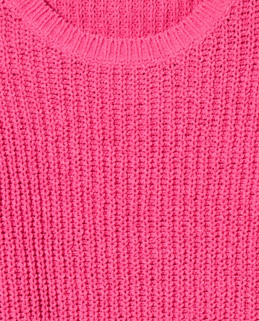 Blukids Girls' Soft Chenille Crewneck Tricot Sweater for Children