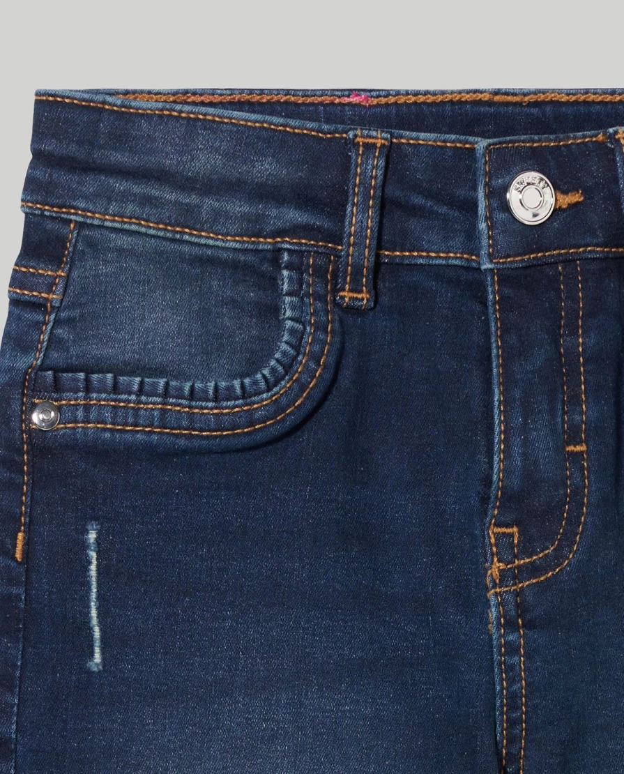 "Blukids Girls' Denim Skinny Jeans for Kids – Stylish & Comfortable Fit"