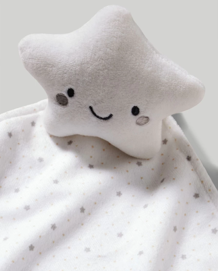 Blukids Soft Chenille Doudou Comfort Blanket for Newborns and Babies