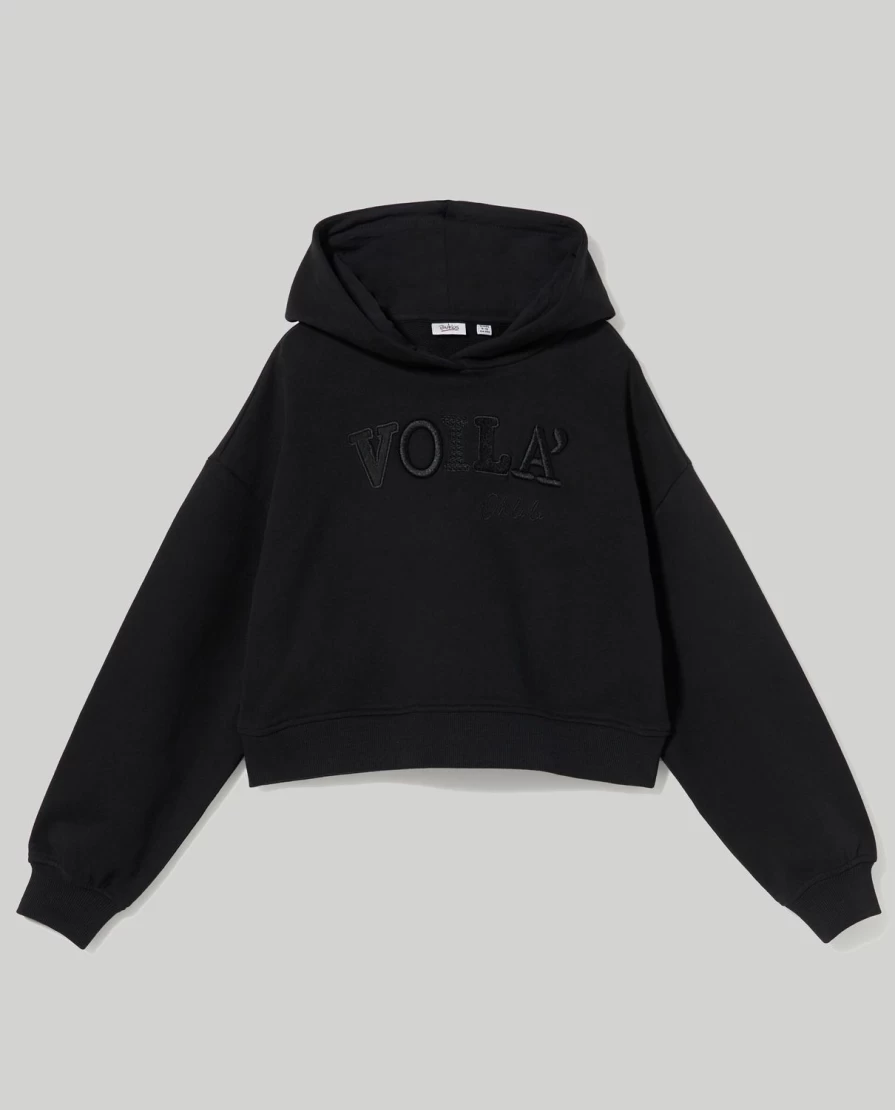 "Blukids Youth Cropped Fit Pure Cotton Sweatshirt for Girls"