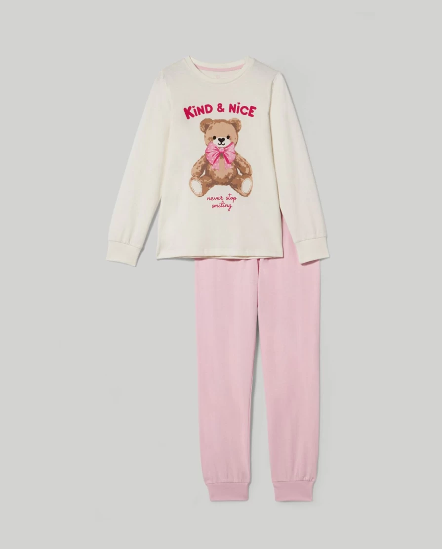 "Blukids Girls' Long Pure Cotton Pajamas – Comfortable Children's Sleepwear"