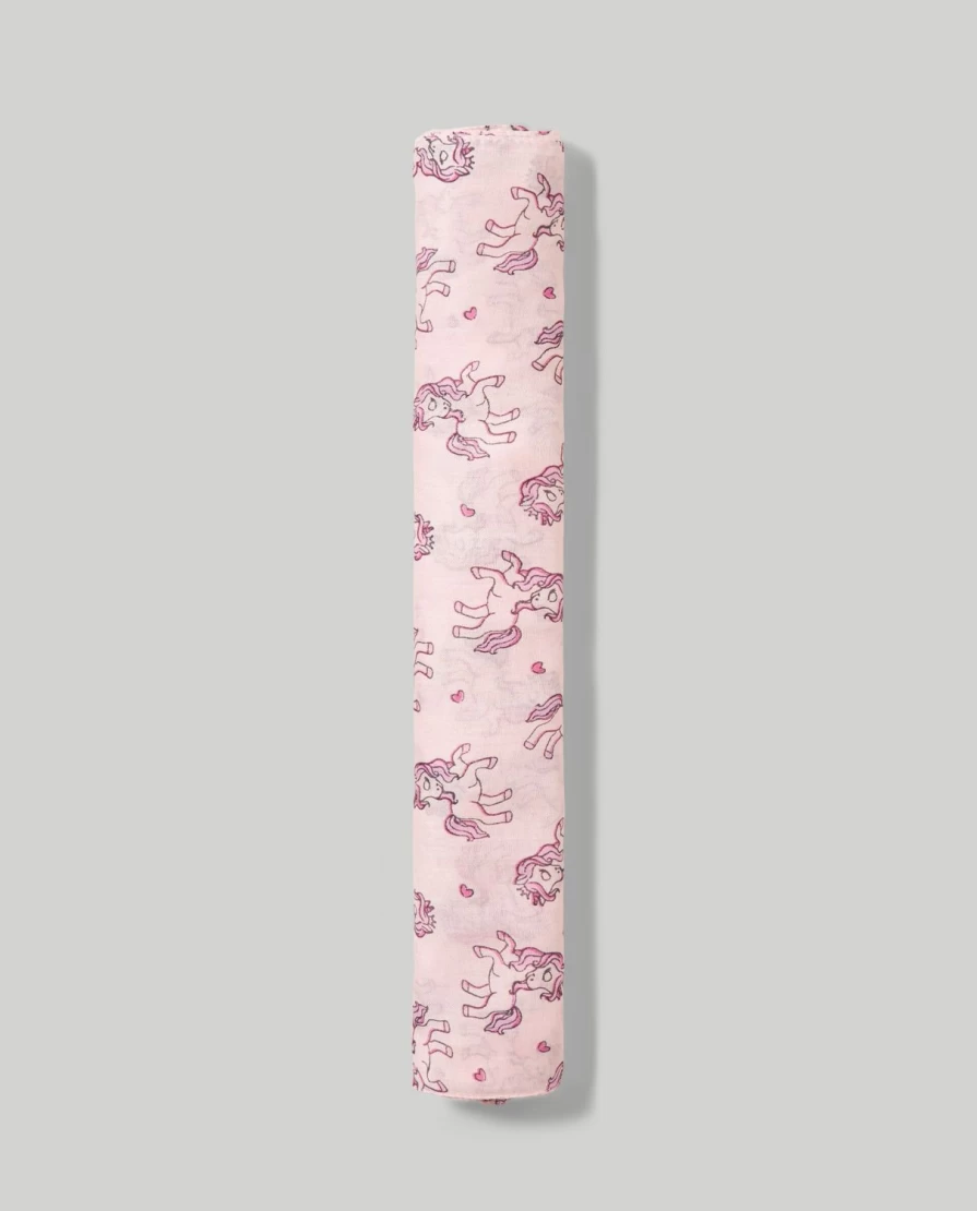 "Blukids Children's Unicorn Print Pashmina Scarf - Soft & Stylish for Kids"