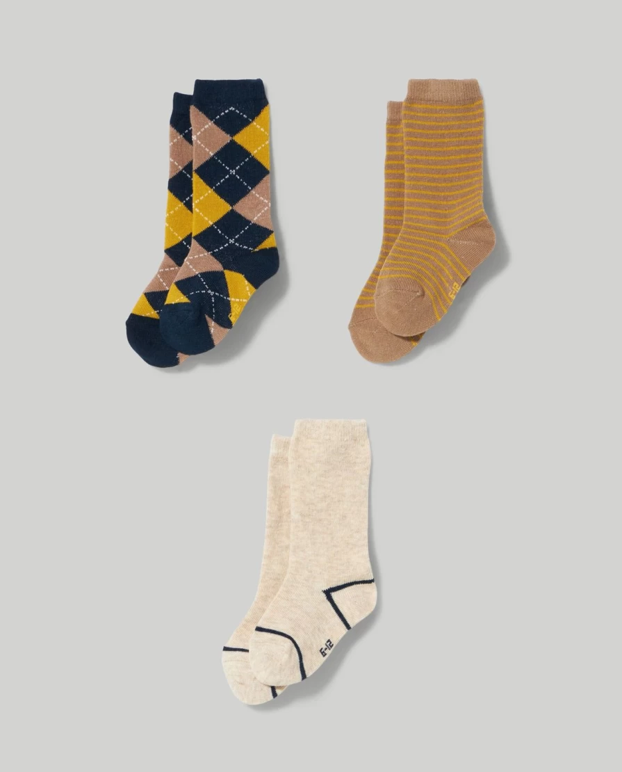 Blukids 3-Pack Soft Cotton Blend Baby Socks for Newborns