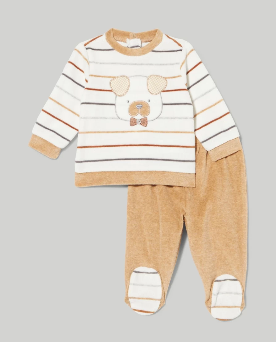 "Blukids Baby Chenille Embroidery Outfit Set – Soft & Adorable Unisex Newborn Gift"
