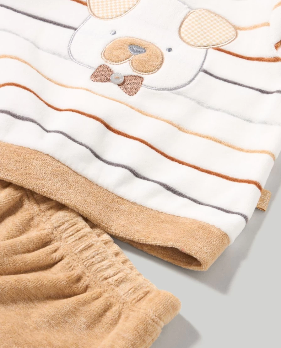 "Blukids Baby Chenille Embroidery Outfit Set – Soft & Adorable Unisex Newborn Gift"