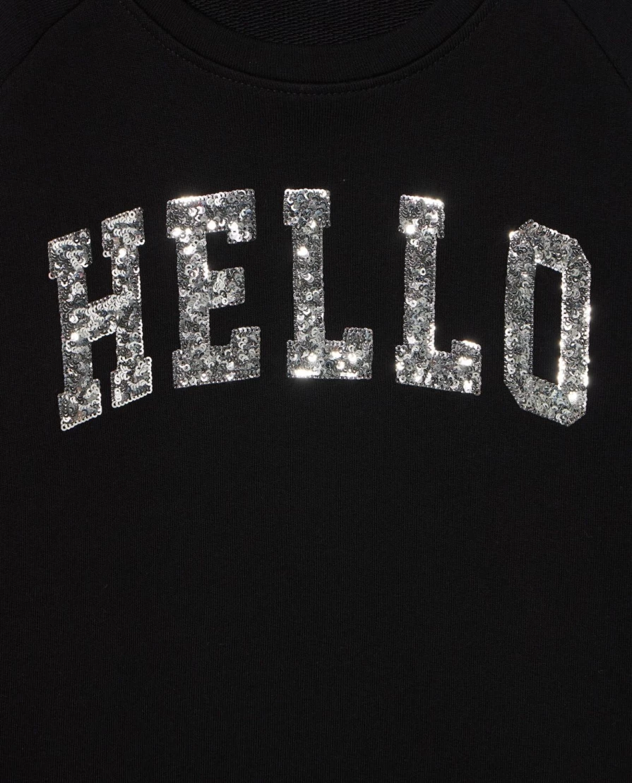 Blukids Youth Girls' Sparkling Sequins Pure Cotton Sweatshirt