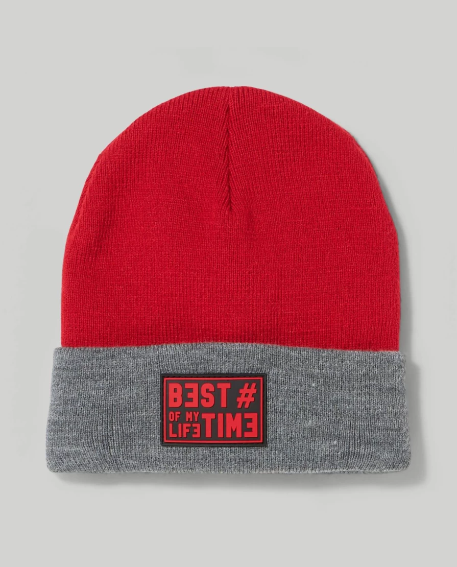 Blukids Children's Tricot Hat with Embroidered Patch - Stylish & Comfortable Winter Beanie for Kids