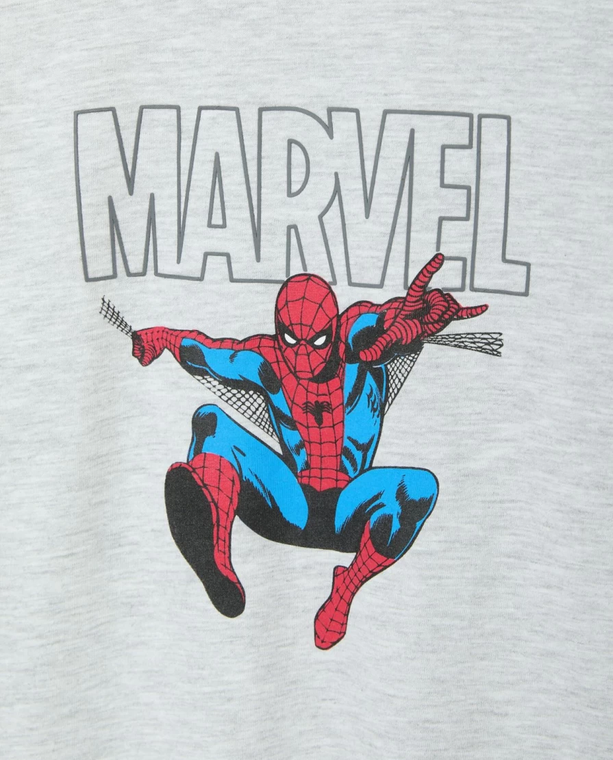 "Blukids Marvel Printed Pure Cotton Crew-Neck T-Shirt for Kids"
