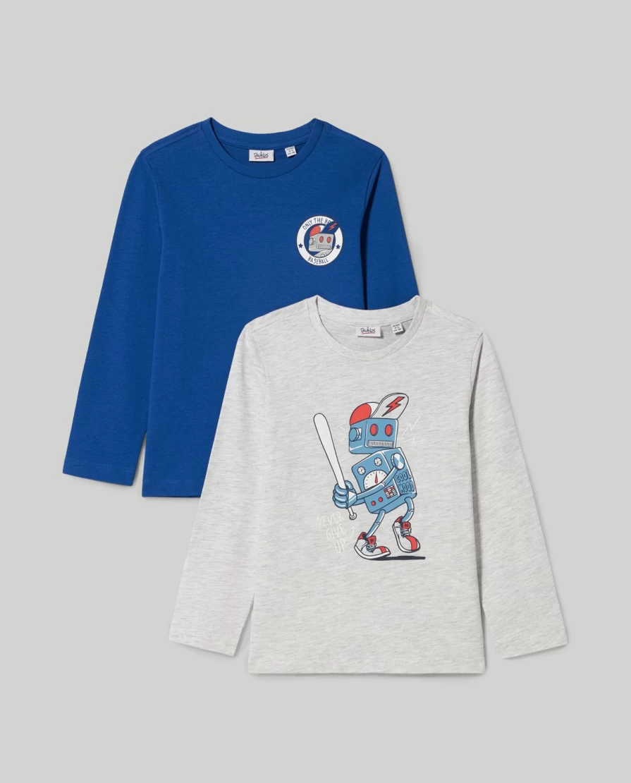 "Blukids Boys' Cotton T-Shirt Pack - 2-Pack Children's Comfortable Tees"