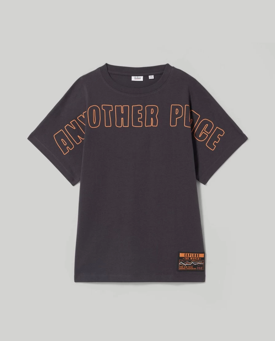 "Blukids Youth Pure Cotton T-Shirt with Boy Print - Soft & Comfortable Kids Tee"