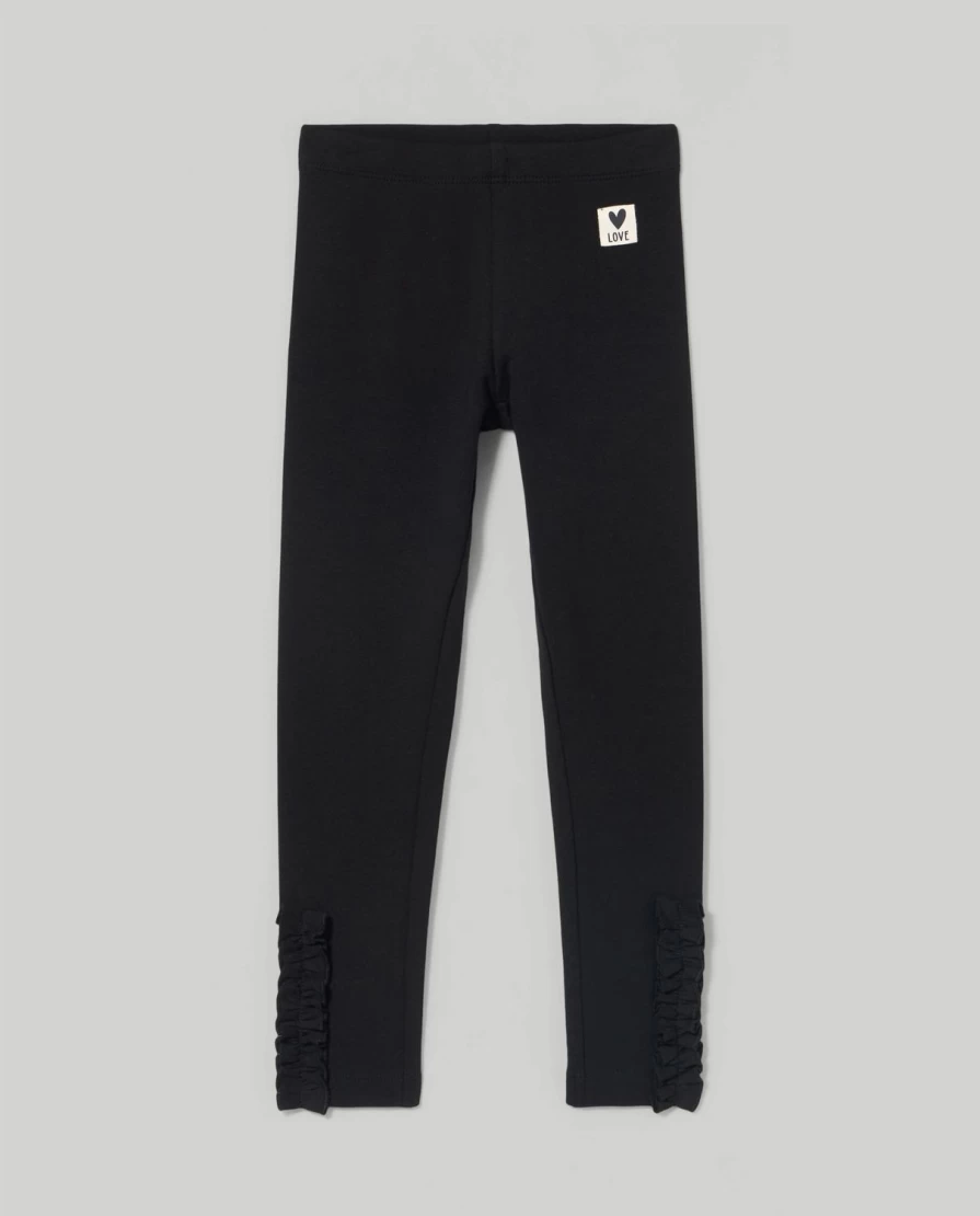 "Blukids Girls' Stretch Cotton Leggings with Fun Patches - Comfortable Kids' Pants"