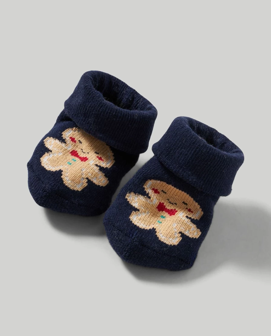 Blukids Organic Cotton Terry Christmas Baby Socks for Holiday Comfort