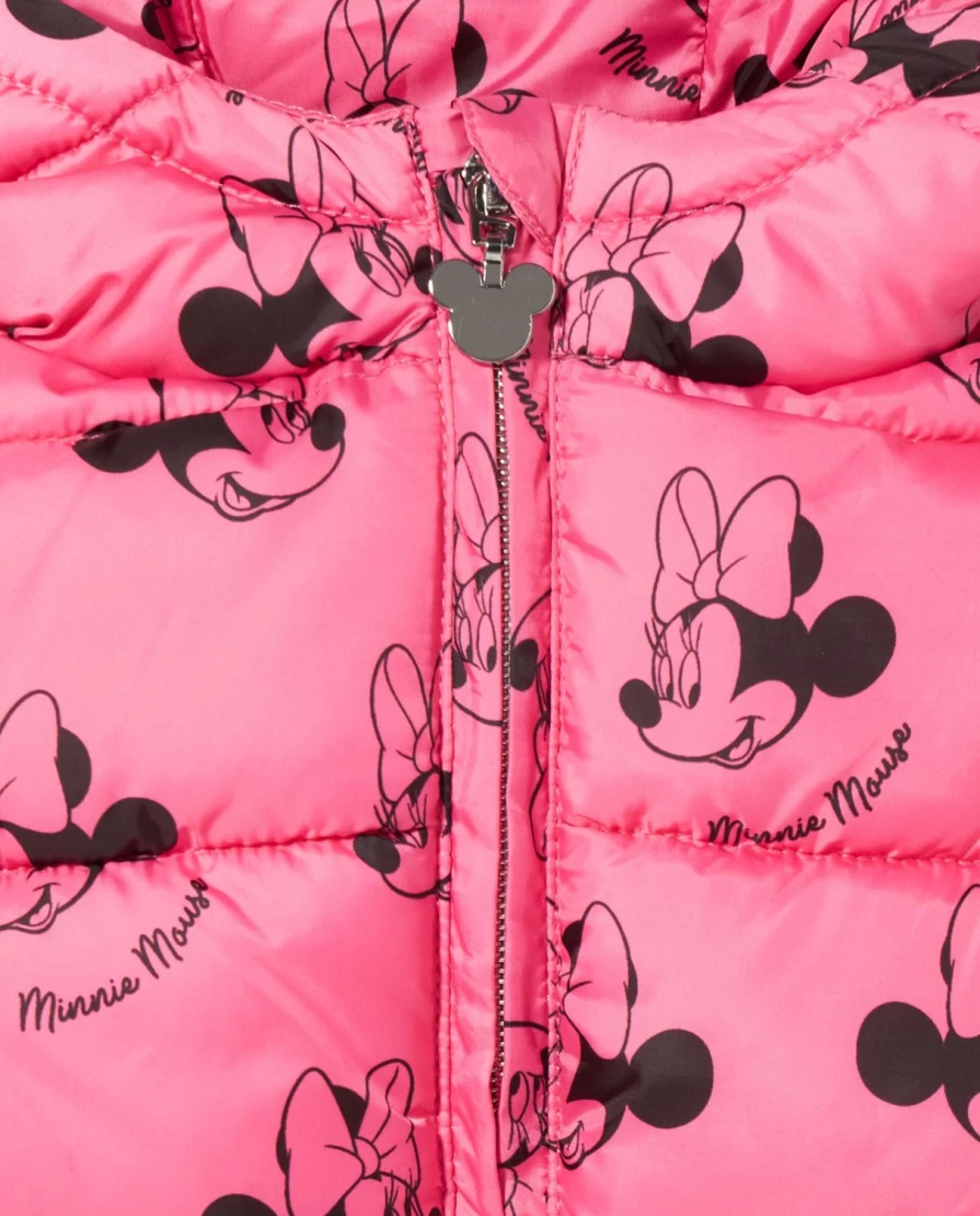 Blukids Disney Print Padded Vest for Girls - Warm Quilted Children's Winter Jacket