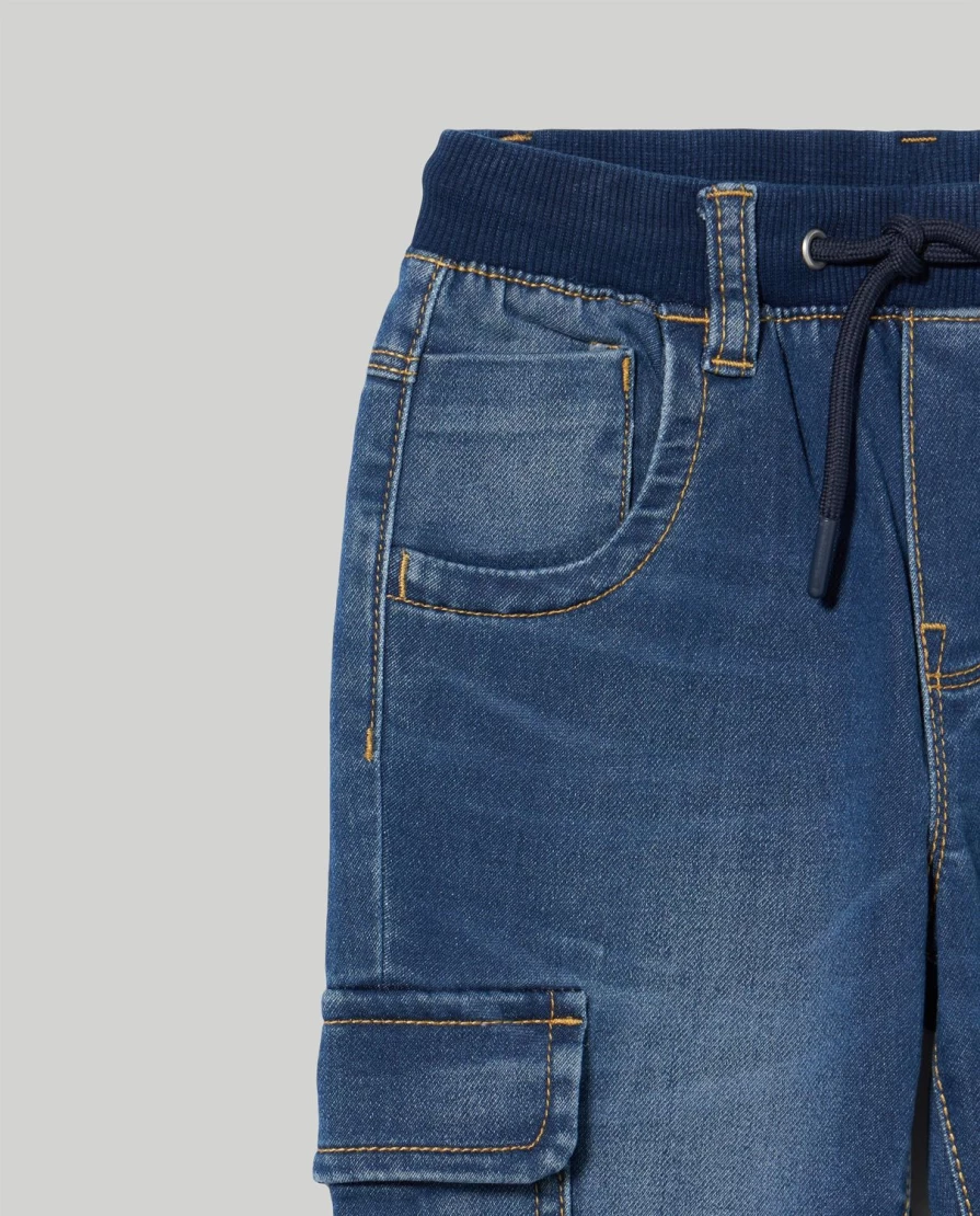 Blukids Boys' Denim Fleece Joggers with Side Pockets - Comfortable Kids' Athletic Pants