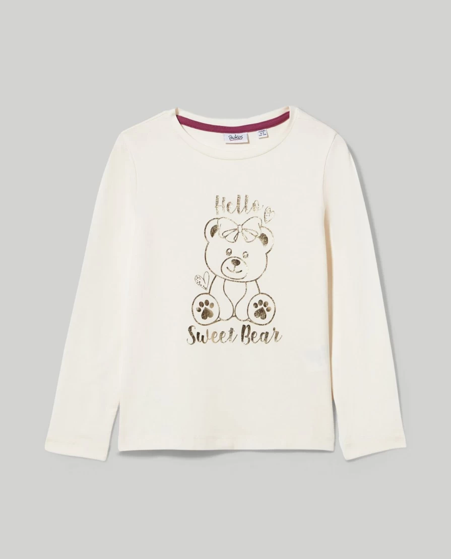 "Blukids Girls' Stretch Cotton Long Sleeve T-Shirt for Children"