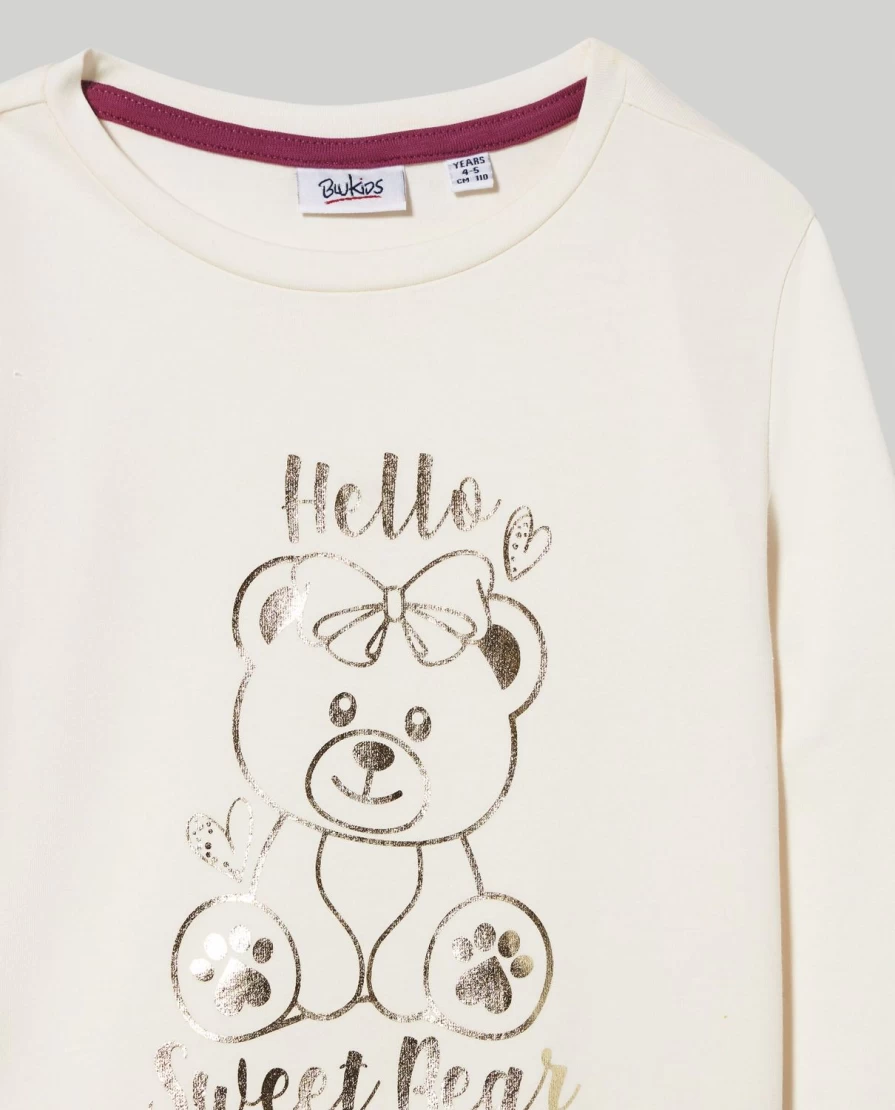 "Blukids Girls' Stretch Cotton Long Sleeve T-Shirt for Children"
